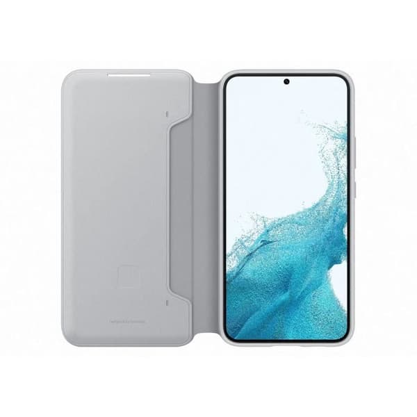 Etui Smart LED View - Samsung - Galaxy S22+ - Ljusgrå - LED-display - Kortfack