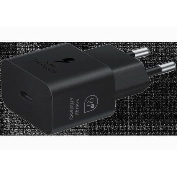 Samsung mobiltelefon laddare 25W nätladdare Med USBC kabel Svart