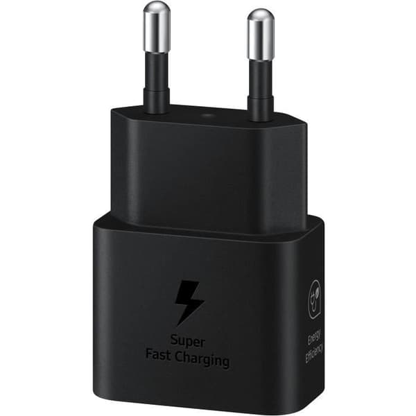 Samsung mobiltelefon laddare 25W nätladdare Med USBC kabel Svart