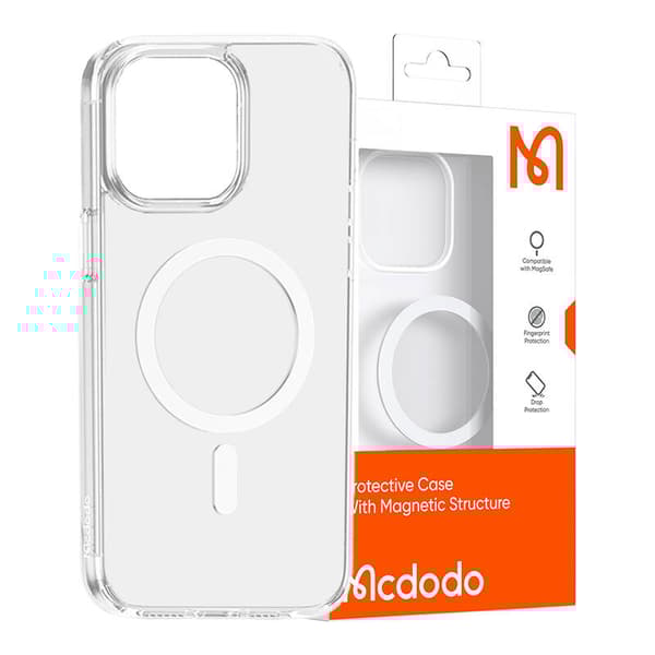 Magnetisk cover McDodo til iPhone 15 (gennemsigtig)