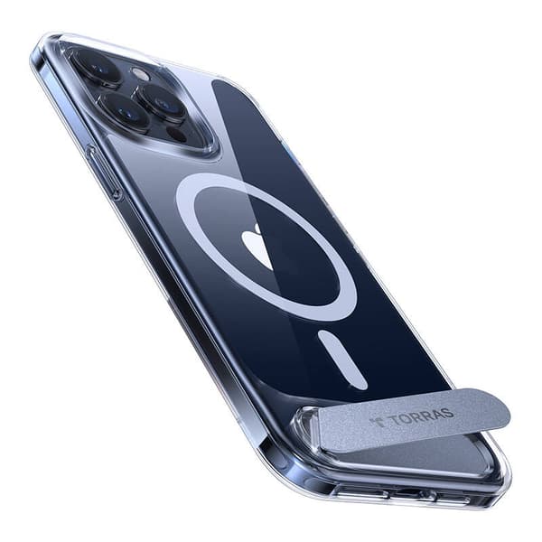 Torras puhelinkuori UPRO Pstand iPhone 15 PRO:lle (läpinäkyvä