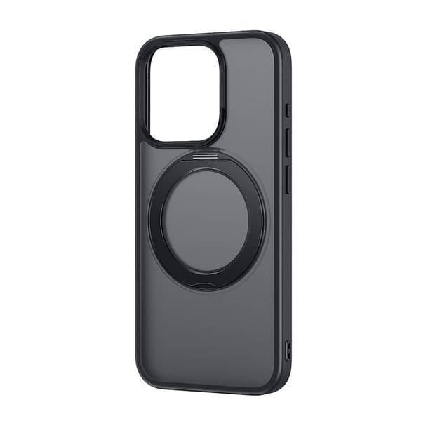 Telefonveske Baseus SkyRing Magnetic med stativ for iP 13 Pro + herdet glass og rengjøringssett (svart)