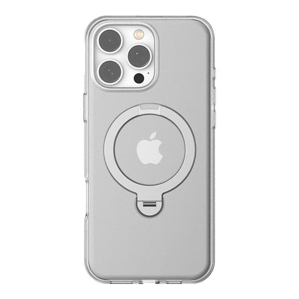 Torras Ostand Spin Series etui til iPhone 16 Pro (gennemsigtig)