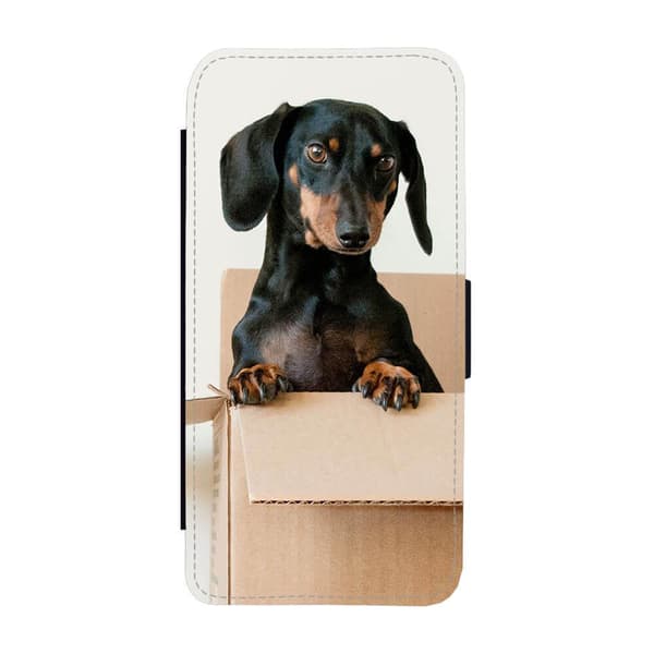 Dog Dachshund Flip Telefonetui Til Samsung Galaxy S8+
