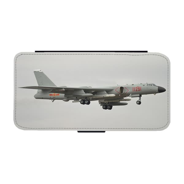 Xian H-6 Jet Strategic Bomber Flip Telefonetui Til Samsung Galaxy S8+