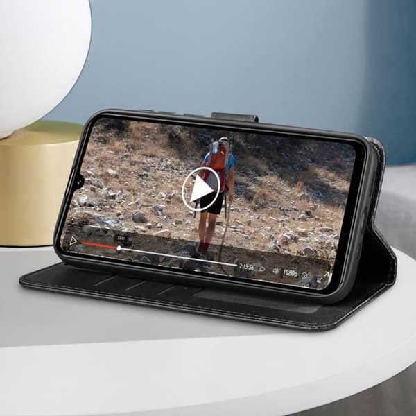 Fodral för Xiaomi Redmi 14C Wallet Flip och Stable Video Support Svart