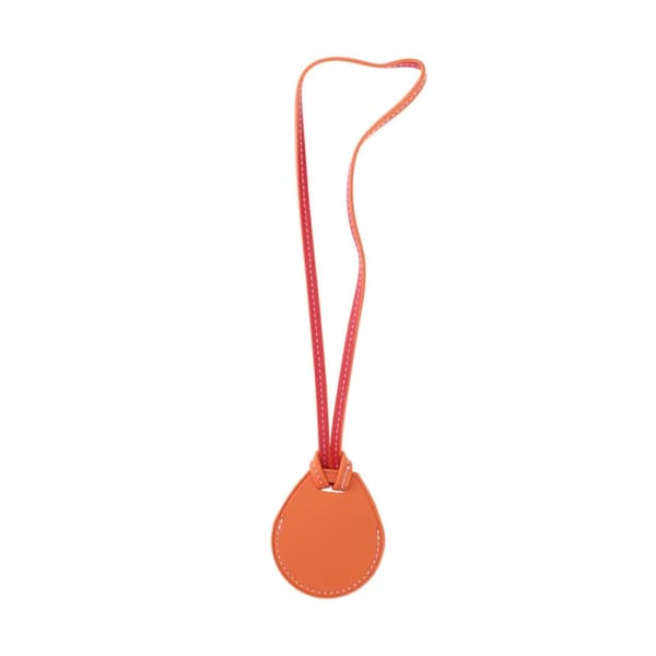 AirTag Fodral med Rem i PU-Läder - Orange