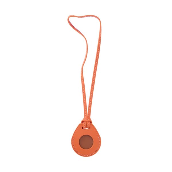 AirTag Fodral med Rem i PU-Läder - Orange