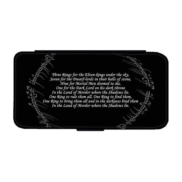 Sagan om Ringen Black Speech iPhone 11 Pro Max Flip Mobilfodral