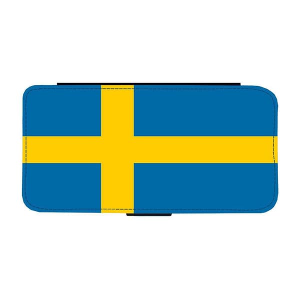 Swedish Flag Flip Telefonetui Til iPhone 12/iPhone 12 Pro