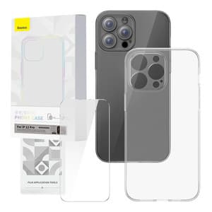 Gjennomsiktig etui og herdet glass sett Baseus Corning for iPhone 12 Pro