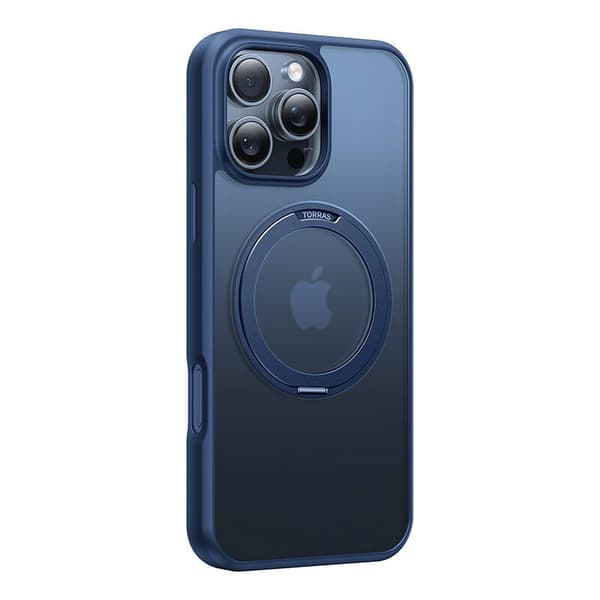 Torras Ostand Pro Cover til iPhone 16 Pro (blå)