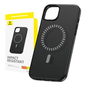 Magnetisk telefondeksel for iPhone 15 ProMax Baseus Fauxther Series (svart)