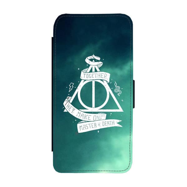 Harry Potter Master Of Death iPhone 14 Pro Flip Mobilfodral