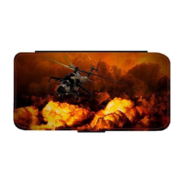 Army Helicopter in War Käännä Matkapuhelinkotelo iPhone 15