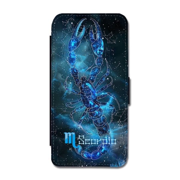 Stjärntecken Skorpion iPhone 15 Plus Flip Mobilfodral