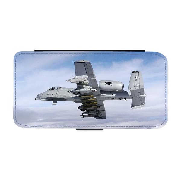 A-10 Thunderbolt II Fighter-Bomber Flip Telefonetui Til iPhone 15 Pro Max