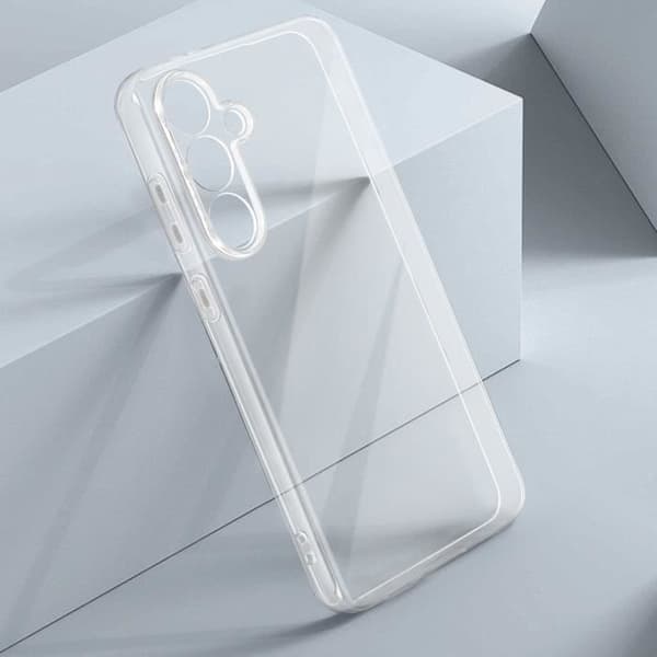 Fodral till Samsung Galaxy S24 FE - AVIZAR - Mjuk silikon - Genomskinlig - Smal design