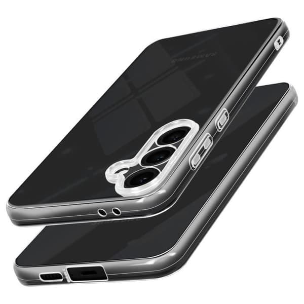 Fodral till Samsung Galaxy S24 FE - AVIZAR - Mjuk silikon - Genomskinlig - Smal design