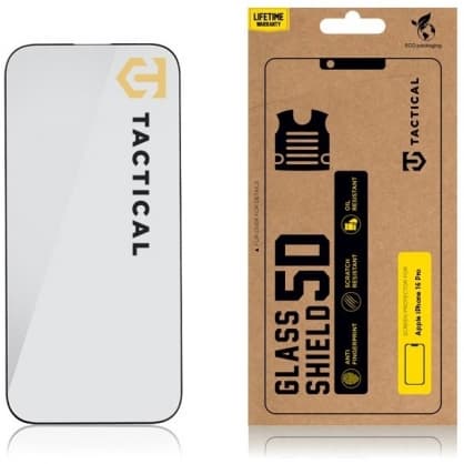 Glas Shield 5D iPhone 16 Pro Max" Sort, taktisk