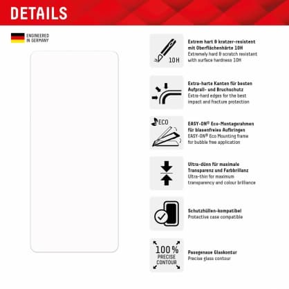 Ekte 2D Glass Galaxy A24/A25 5G" Transparent, DISPLEX