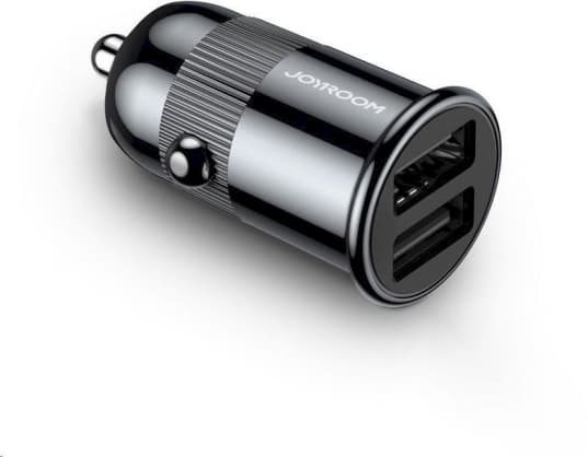 Mobil DC adapter hånd C-A06 Dual Port Smart Biloplader Sort, Joyroom