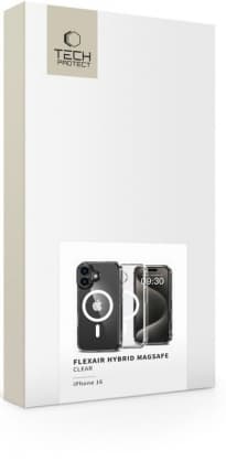 FlexAir Hybrid Magsafe-deksel iPhone 16" Klar, Tech-Protect