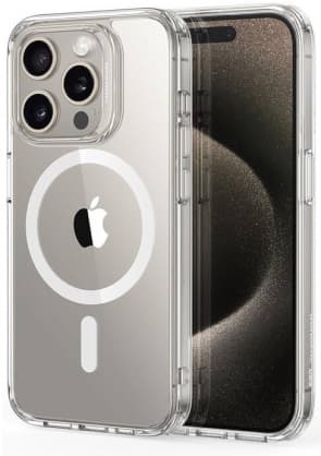Magsafe Silikonetui iPhone 15" Gjennomsiktig, Riff