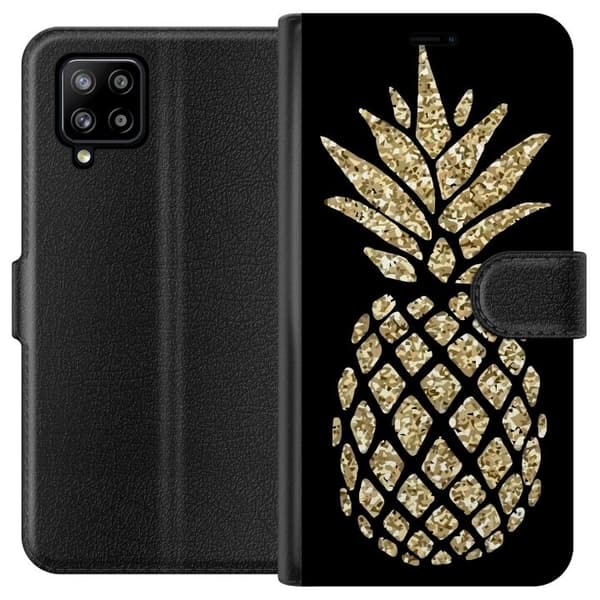 Samsung Galaxy A42 5G Lompakkokotelo Ananas