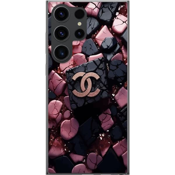 Samsung Galaxy S24 Ultra Gjennomsiktig deksel Chanel Svart og Rosa
