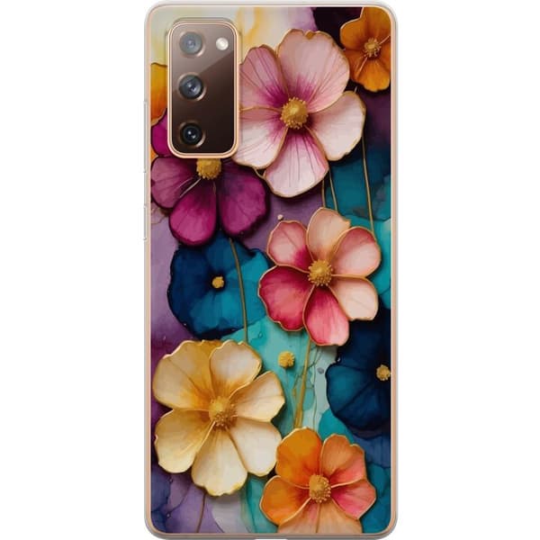 Samsung Galaxy S20 FE Läpinäkyvä kuori Kukat Värit