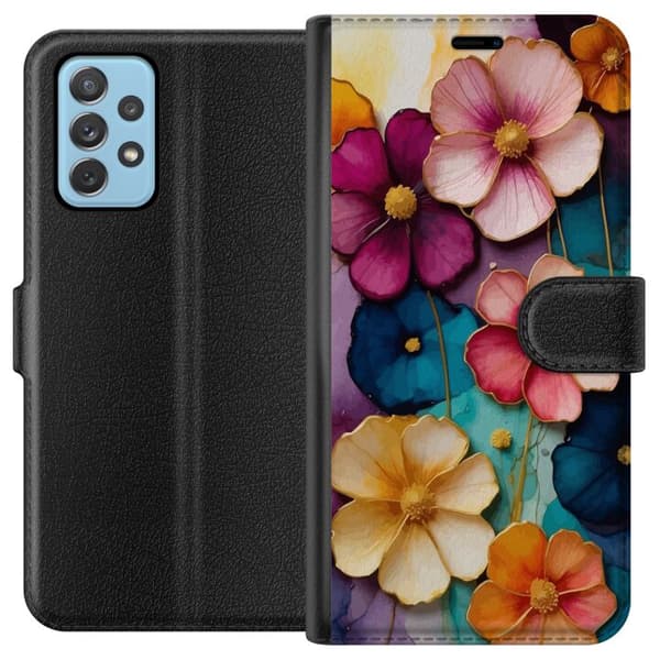 Samsung Galaxy A52 5G Lommeboketui Blomster Farger