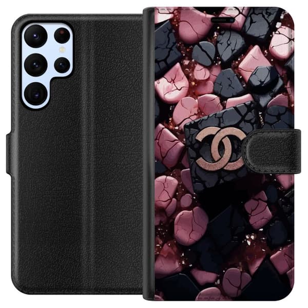 Samsung Galaxy S24 Ultra Lommeboketui Chanel Svart og Rosa