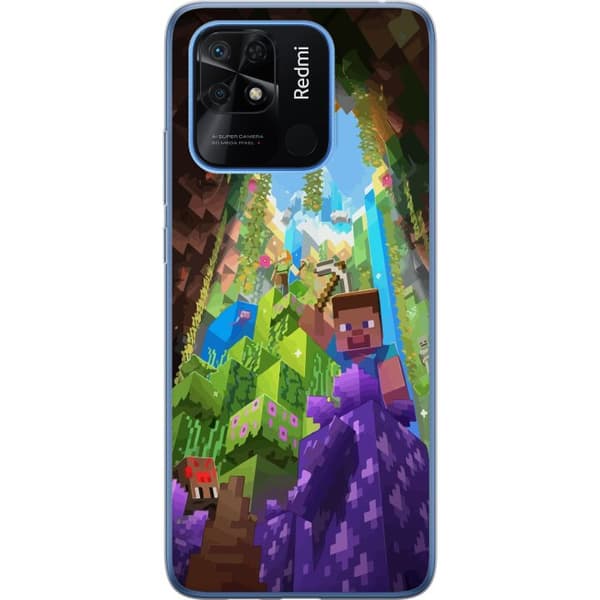Xiaomi Redmi 10C Läpinäkyvä kuori Minecraft