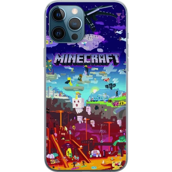 Apple iPhone 12 Pro Max Gjennomsiktig deksel Minecraft