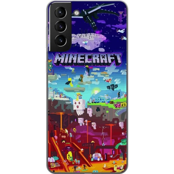 Samsung Galaxy S21+ 5G Genomskinligt Skal Minecraft