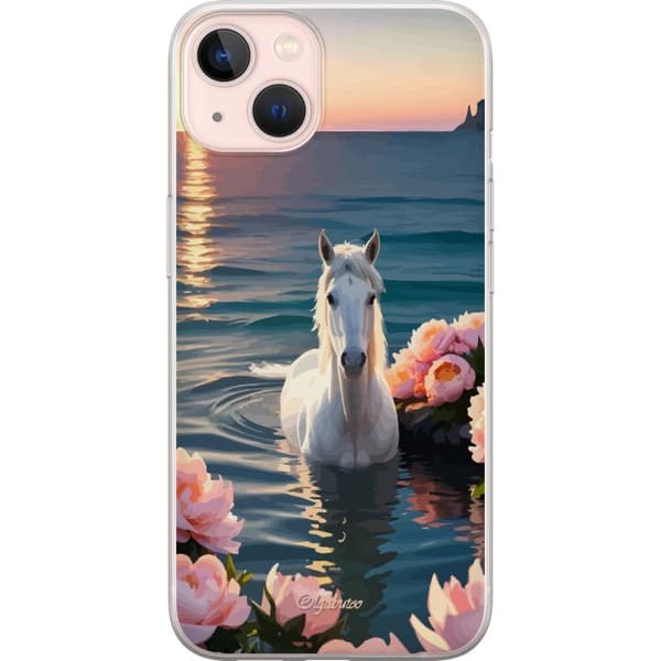 Apple iPhone 13 Gennemsigtig cover Svømmende hest