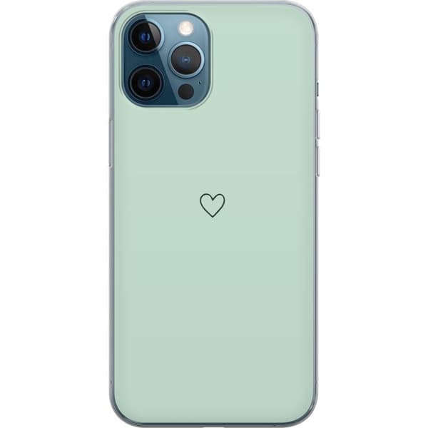 Apple iPhone 12 Pro Gjennomsiktig deksel Enkelt Hjerte