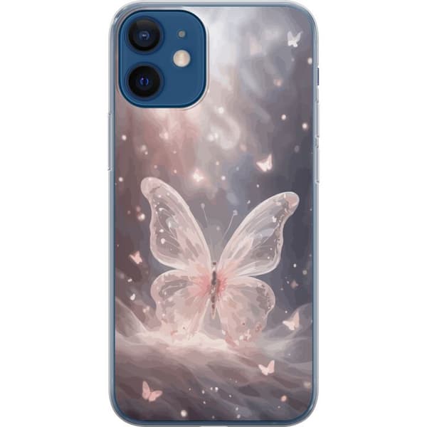 Apple iPhone 12  Gennemsigtig cover Sommerfugl