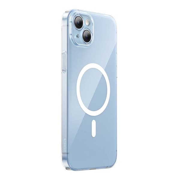 Baseus Crystal -sarjan magneettikuori iPhone 14 Plus -puhelimelle + karkaistu lasi