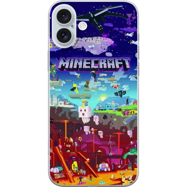 Apple iPhone 16 Plus Läpinäkyvä kuori Minecraft
