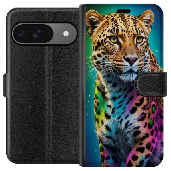Google Pixel 9 Pro Lommeboketui Leopard