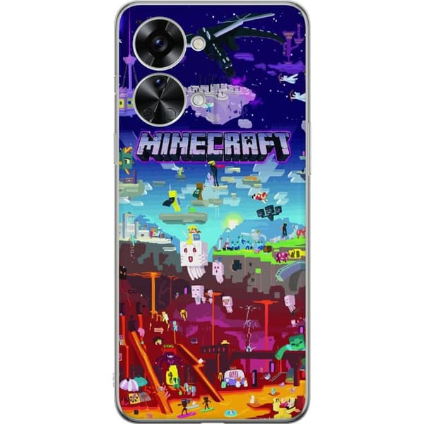 OnePlus Nord 2T Läpinäkyvä kuori Minecraft
