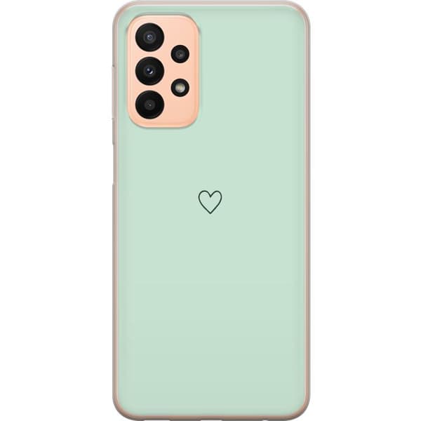 Samsung Galaxy A23 5G Gjennomsiktig deksel Enkelt Hjerte