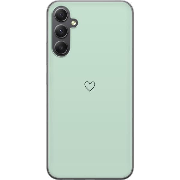 Samsung Galaxy A25 Genomskinligt Skal Enkelt Hjärtat