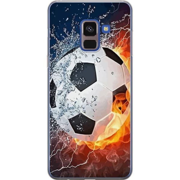 Samsung Galaxy A8 (2018) Läpinäkyvä kuori Jalkapallo Tuli