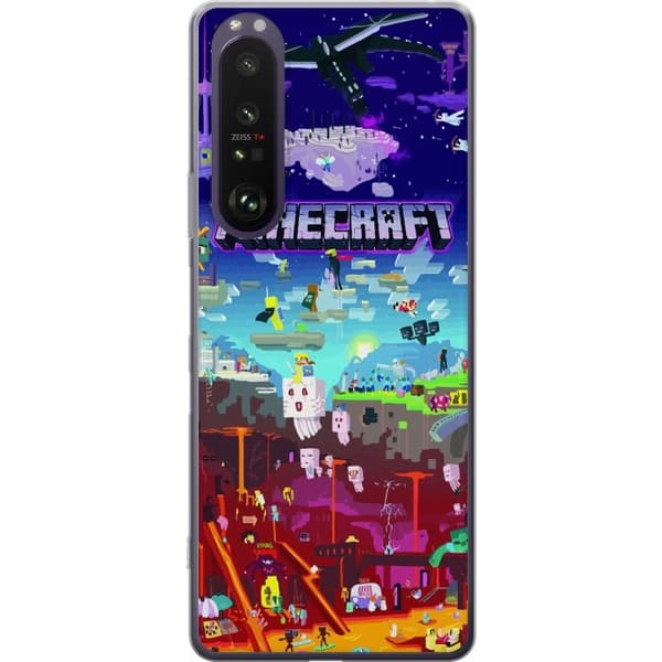 Sony Xperia 1 III Läpinäkyvä kuori Minecraft