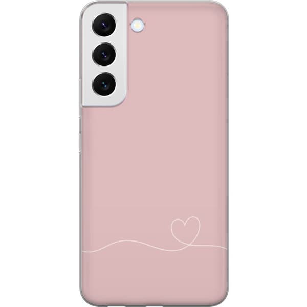 Samsung Galaxy S22 5G Gjennomsiktig deksel Rosa Hjärna Design