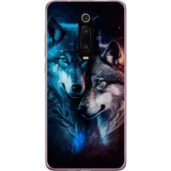 Xiaomi Mi 9T Pro  Gennemsigtig cover Ulve om natten