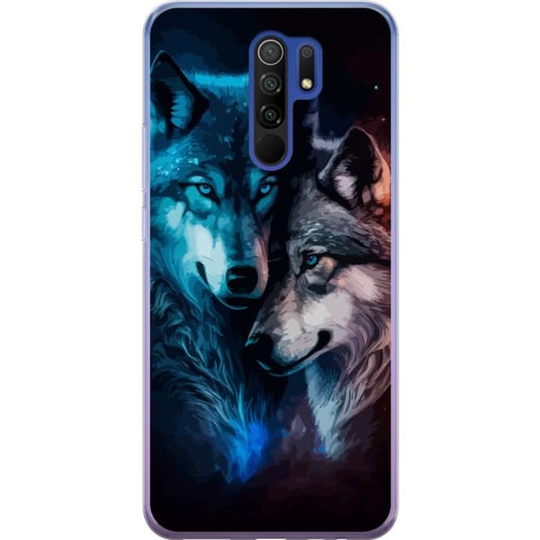 Xiaomi Redmi 9 Gjennomsiktig deksel Varger i natten